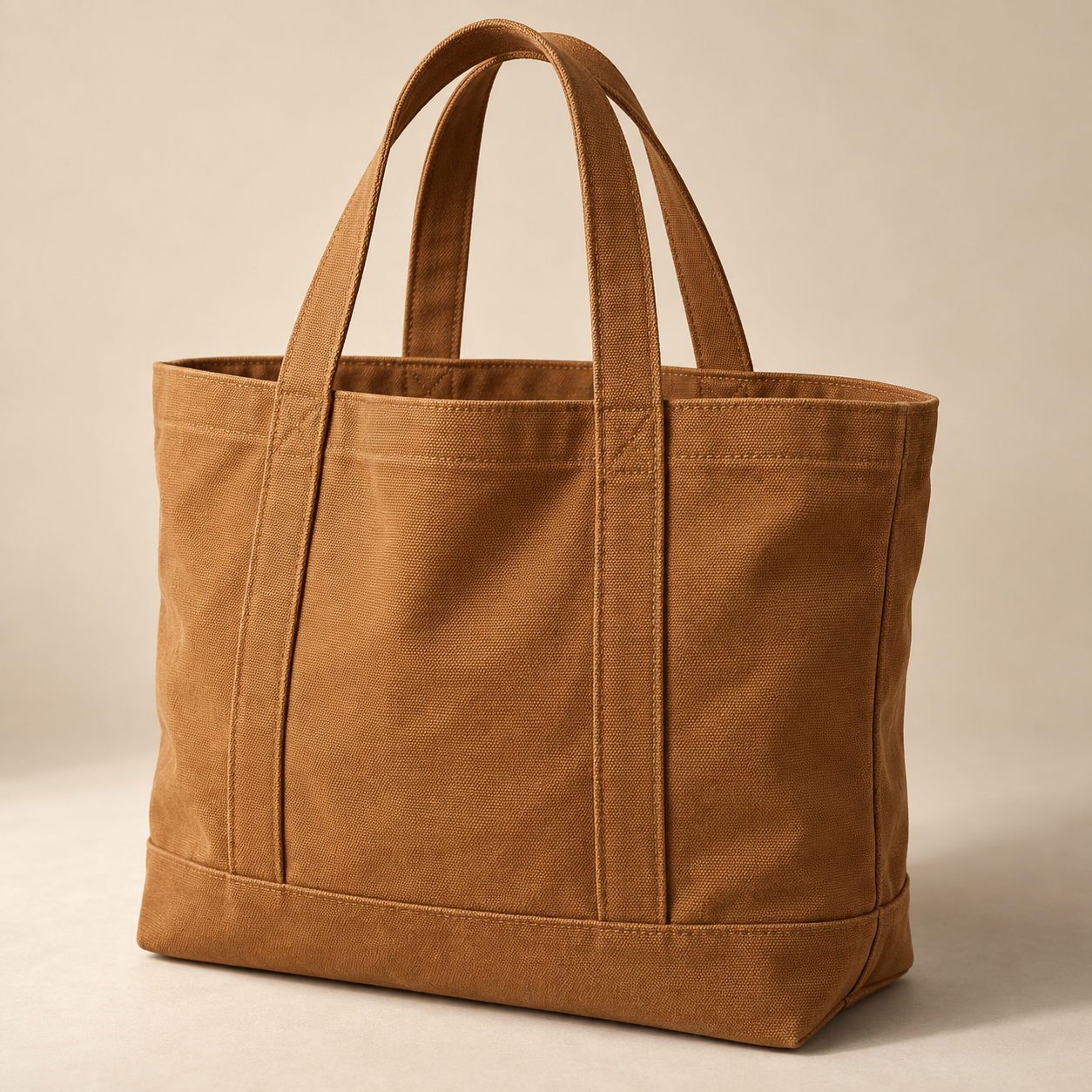 Caramel canvas tote