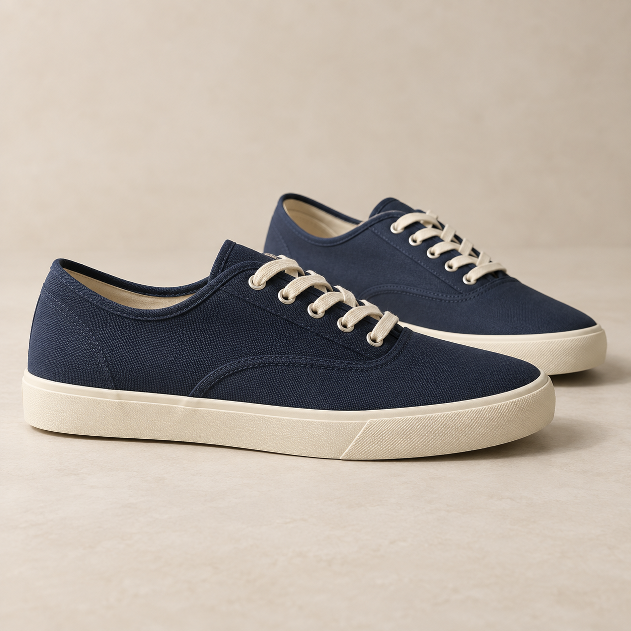 Midnight canvas sneakers from the Vender demonstration collection